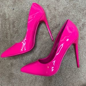 Hot pink stilettos